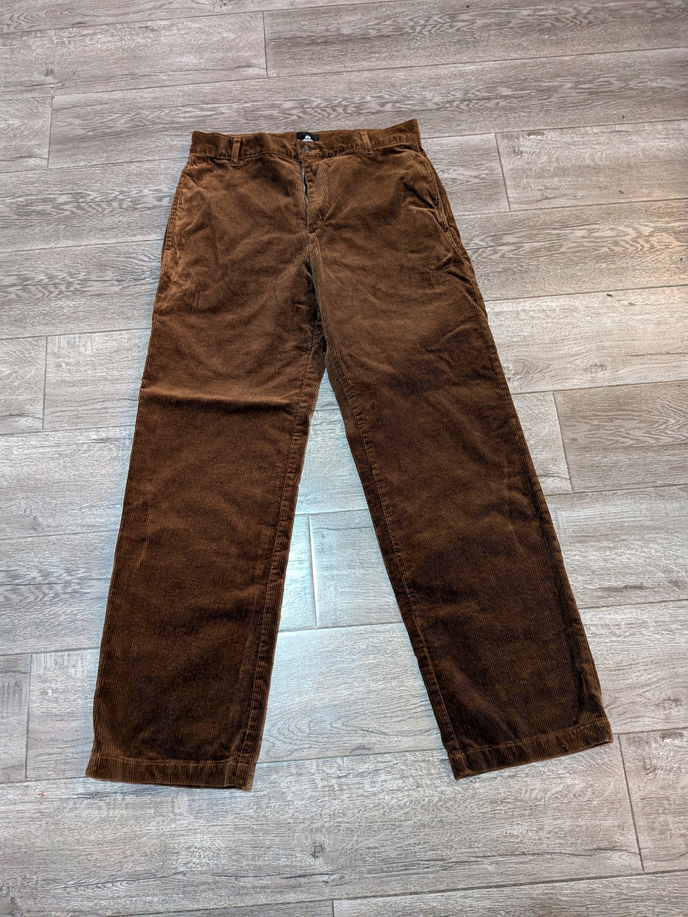 Men’s Brown Straight Leg Corduroy Pants 33x30